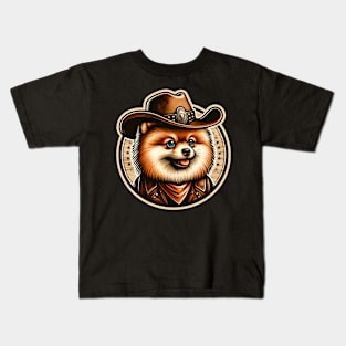 Pomeranian Cowboy Kids T-Shirt